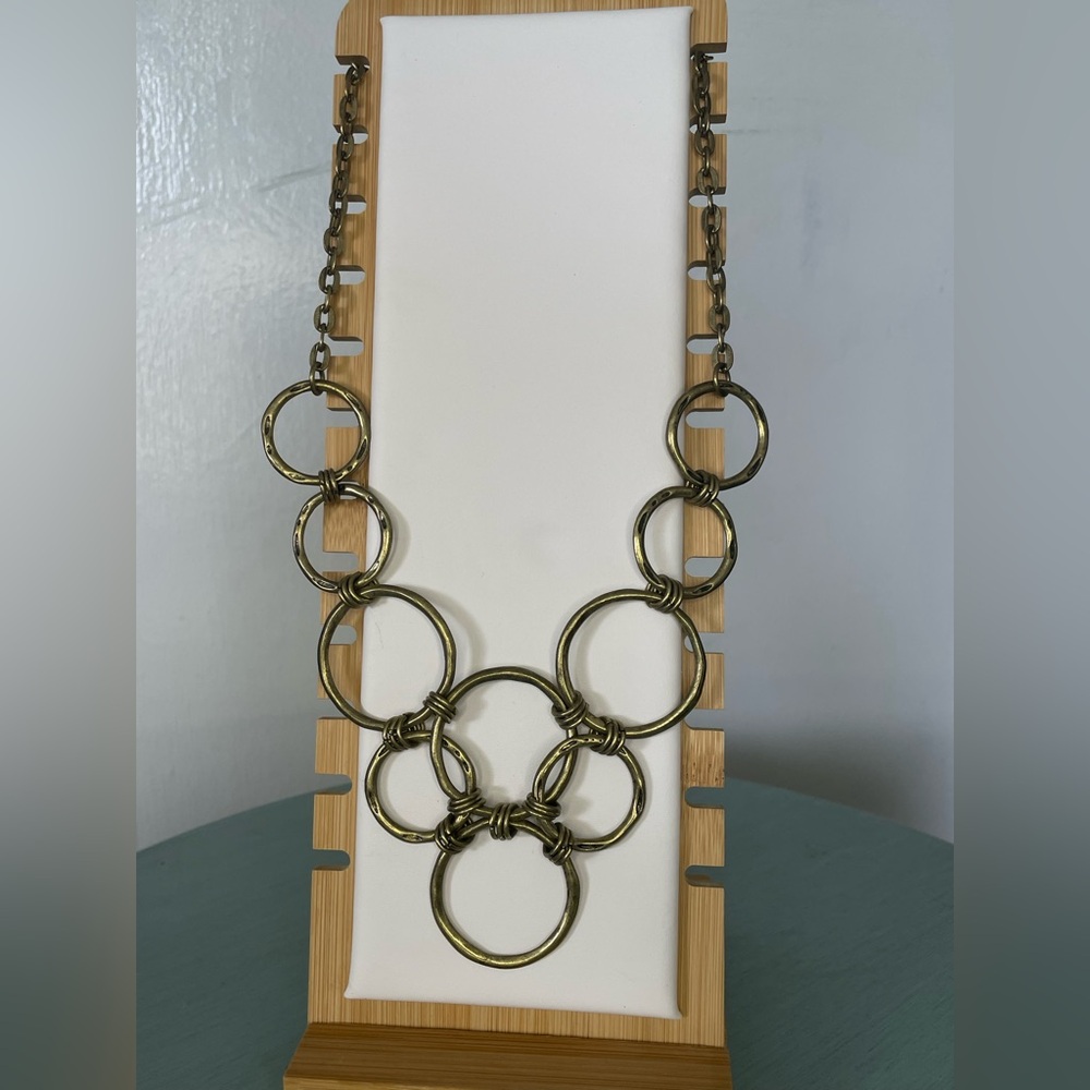 Gold-Tone Circle Link Necklace